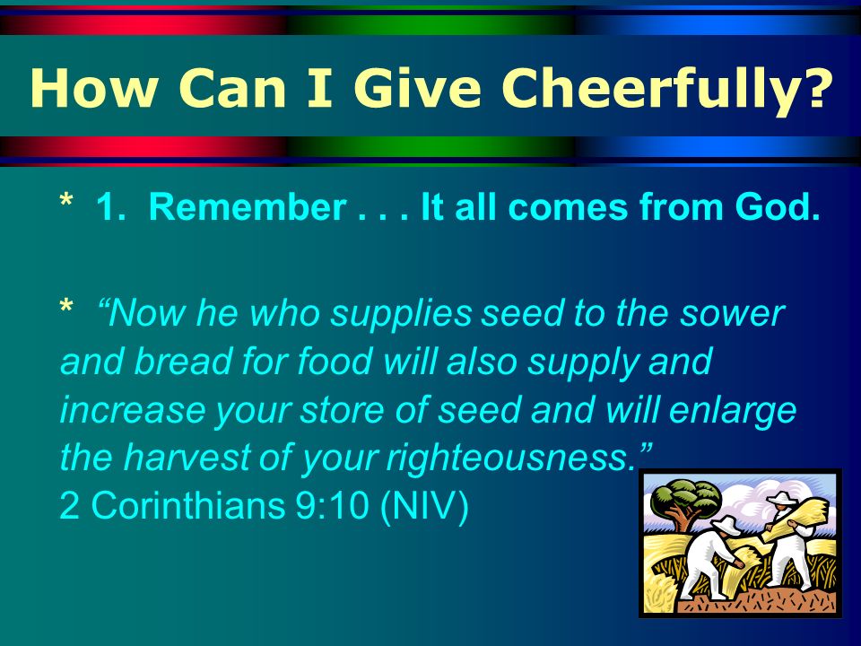 How Can I Give Cheerfully