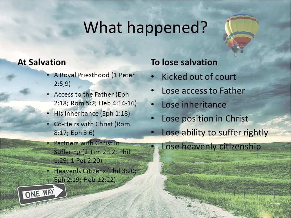 What happened At Salvation To lose salvation Kicked out of court