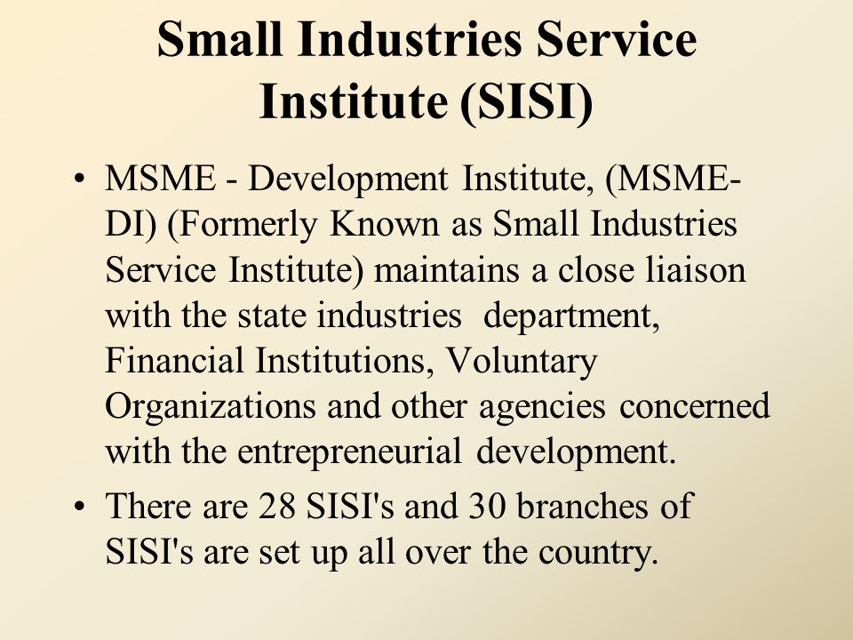 Small Industries Service Institute (SISI)