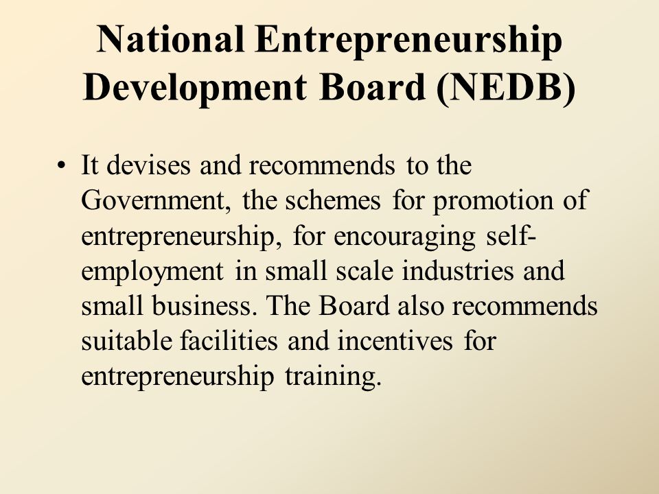 National Entrepreneurship Development Board (NEDB)