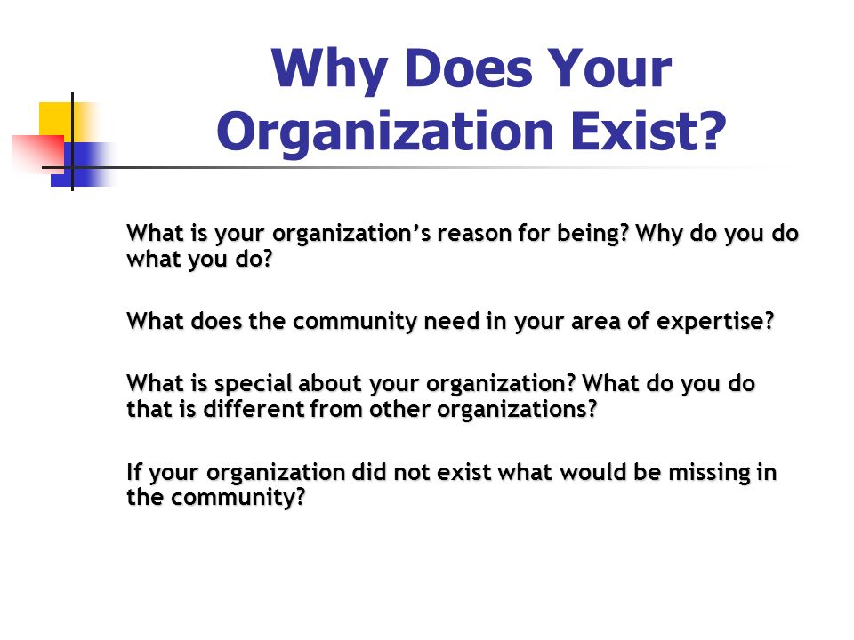 Why Does Your Organization Exist