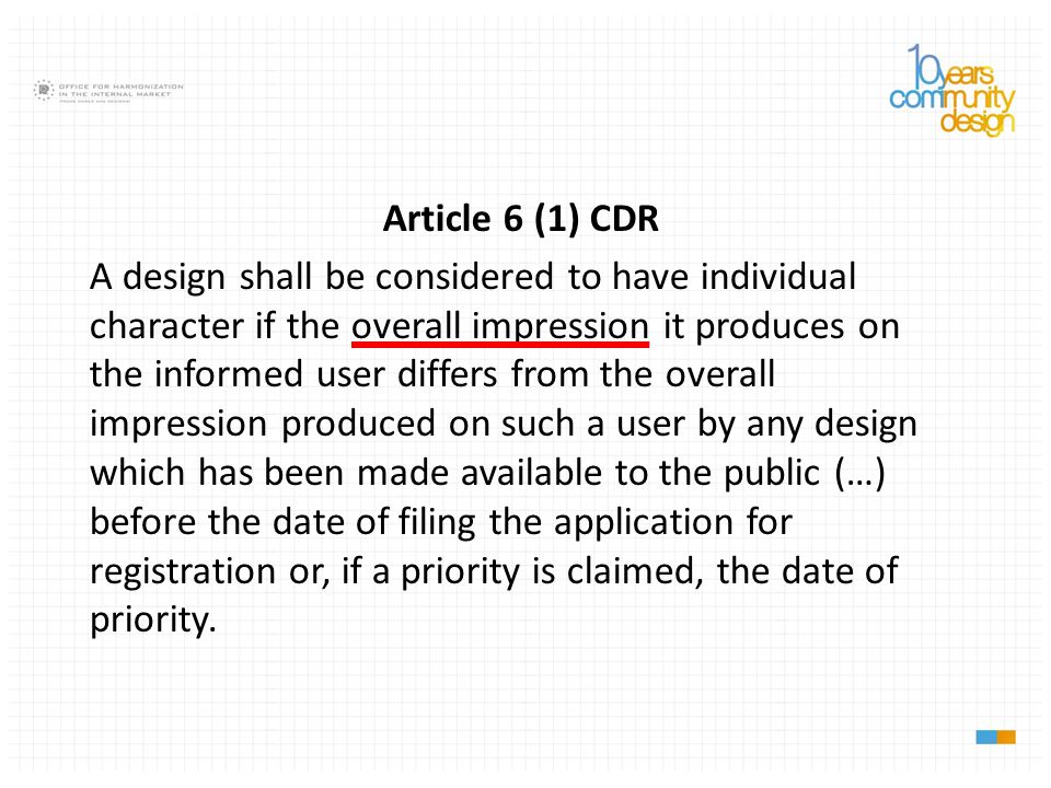 Design Case Law of the Court of Justice. - ppt download