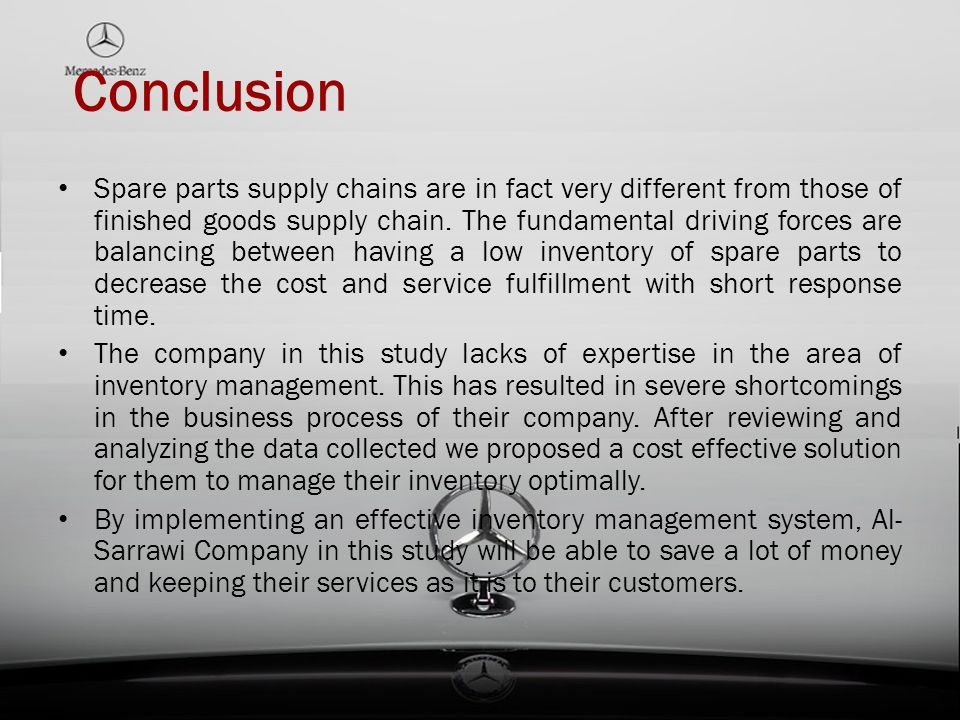 conclusion for inventory management