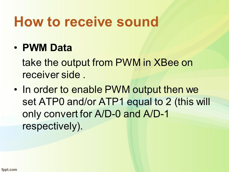 How to receive sound PWM Data
