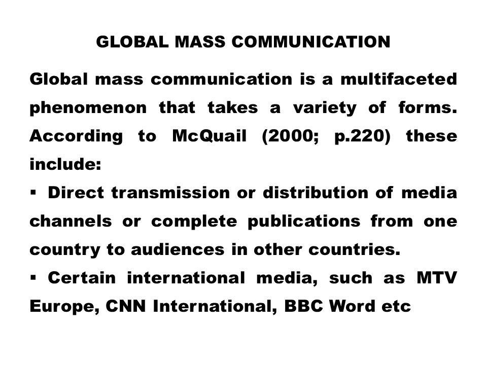 Communication Science 3 international communication - ppt download