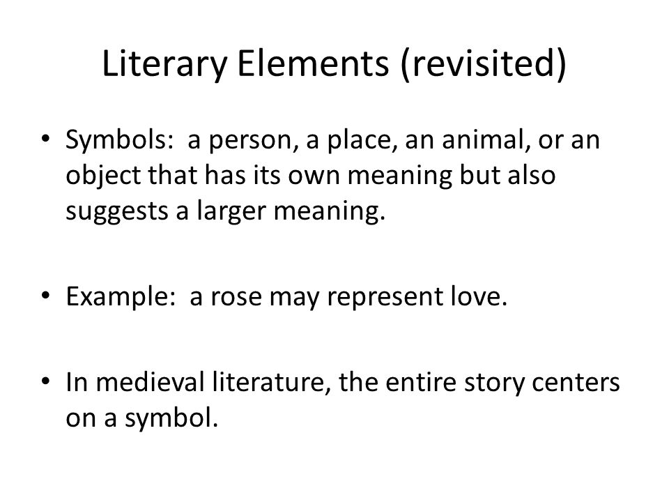 Literary Elements (revisited)
