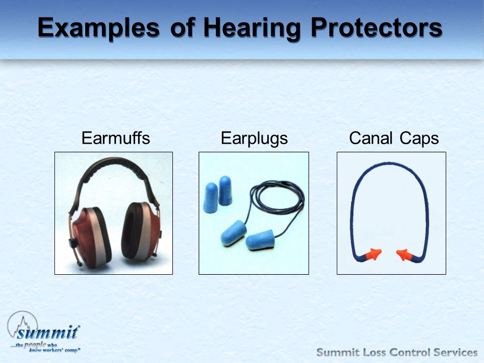 Examples of Hearing Protectors