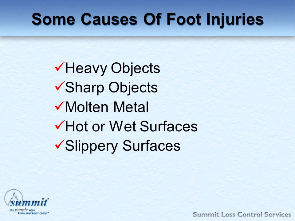 Some Causes Of Foot Injuries