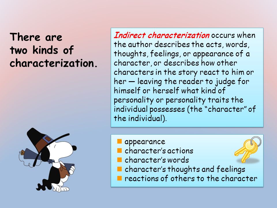 two kinds of characterization.