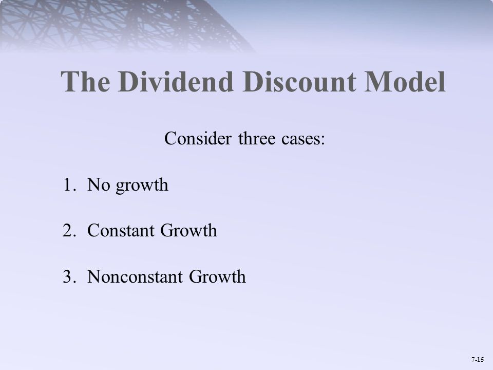The Dividend Discount Model
