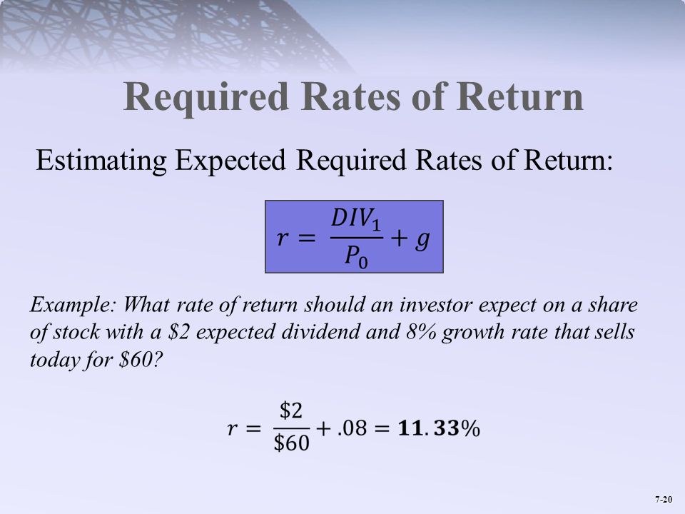Required Rates of Return
