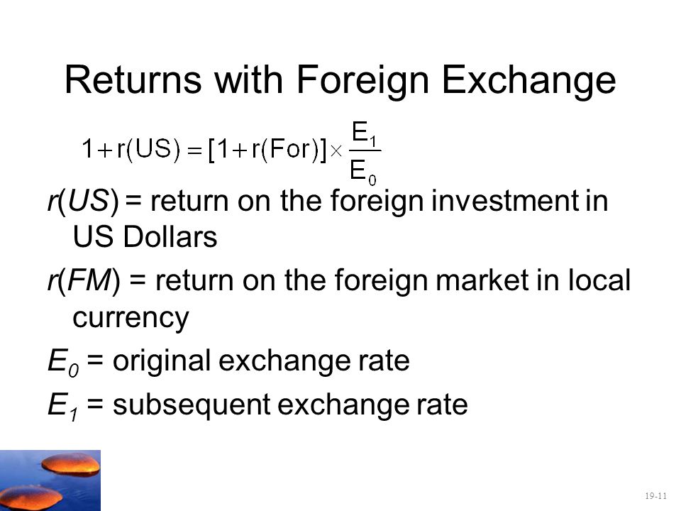 Returns with Foreign Exchange