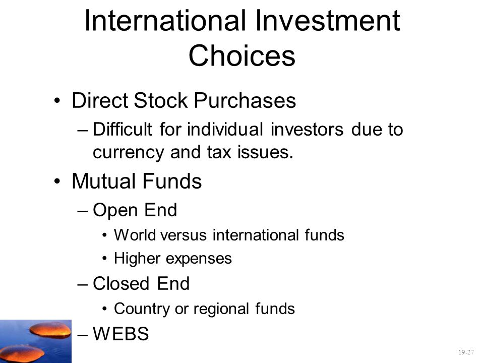 International Investment Choices