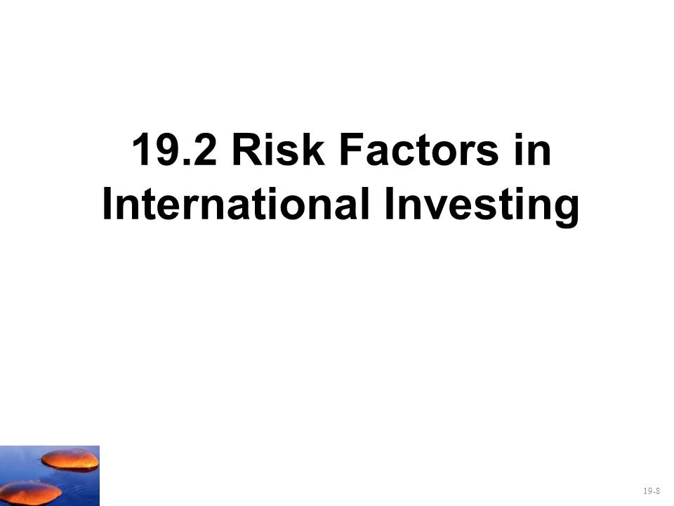 19.2 Risk Factors in International Investing