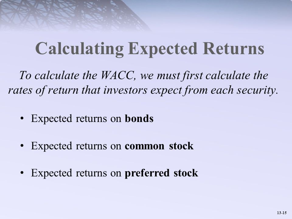 Calculating Expected Returns