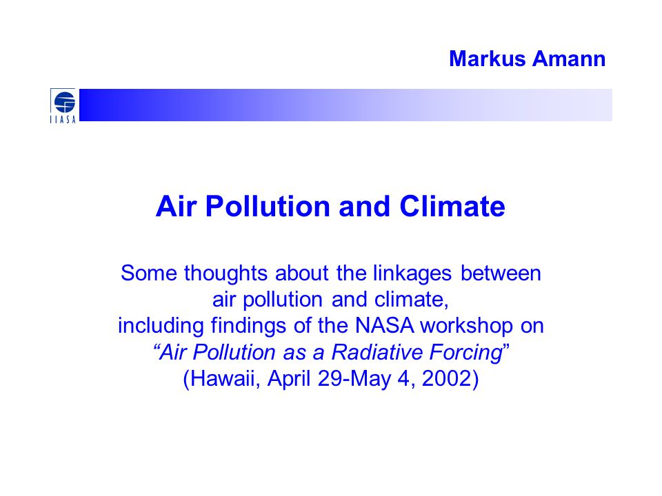 Air Pollution and Climate