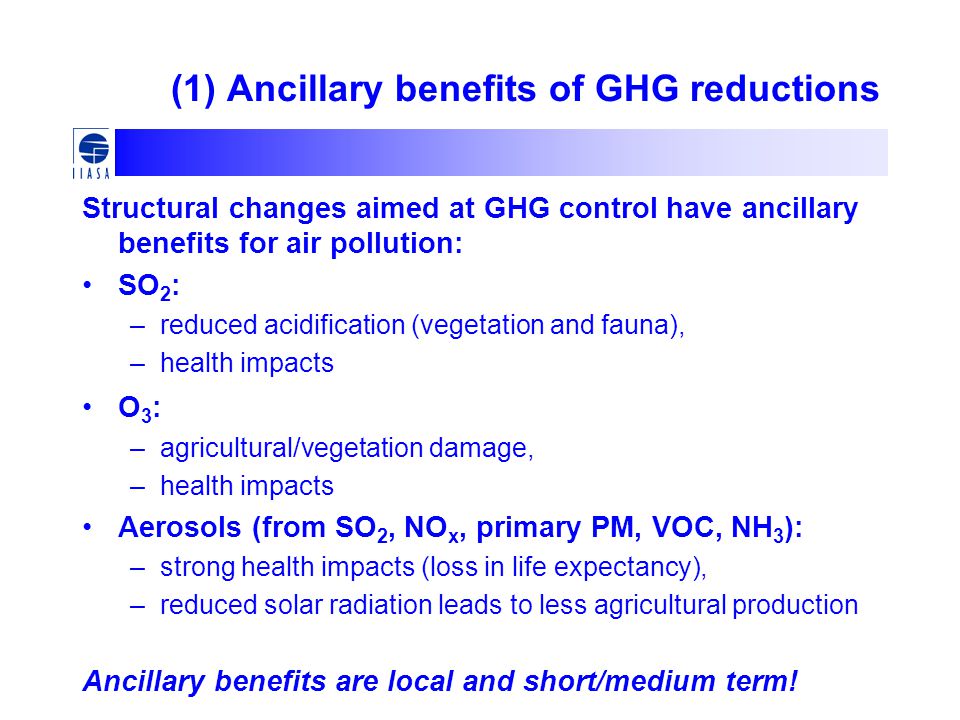 (1) Ancillary benefits of GHG reductions