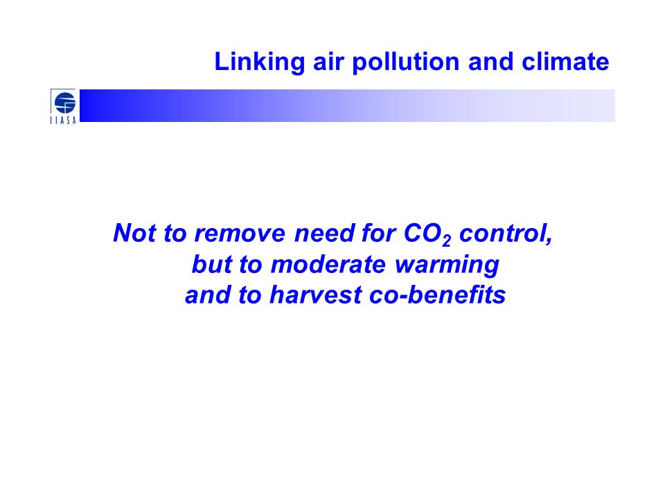 Linking air pollution and climate