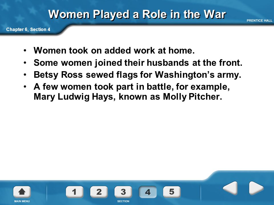 Women Played a Role in the War