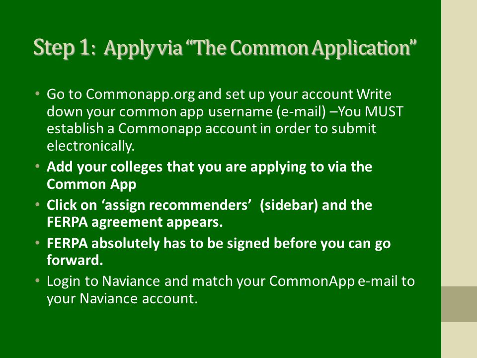 Step 1: Apply via The Common Application