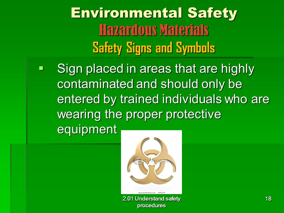 Environmental Safety Hazardous Materials Safety Signs and Symbols