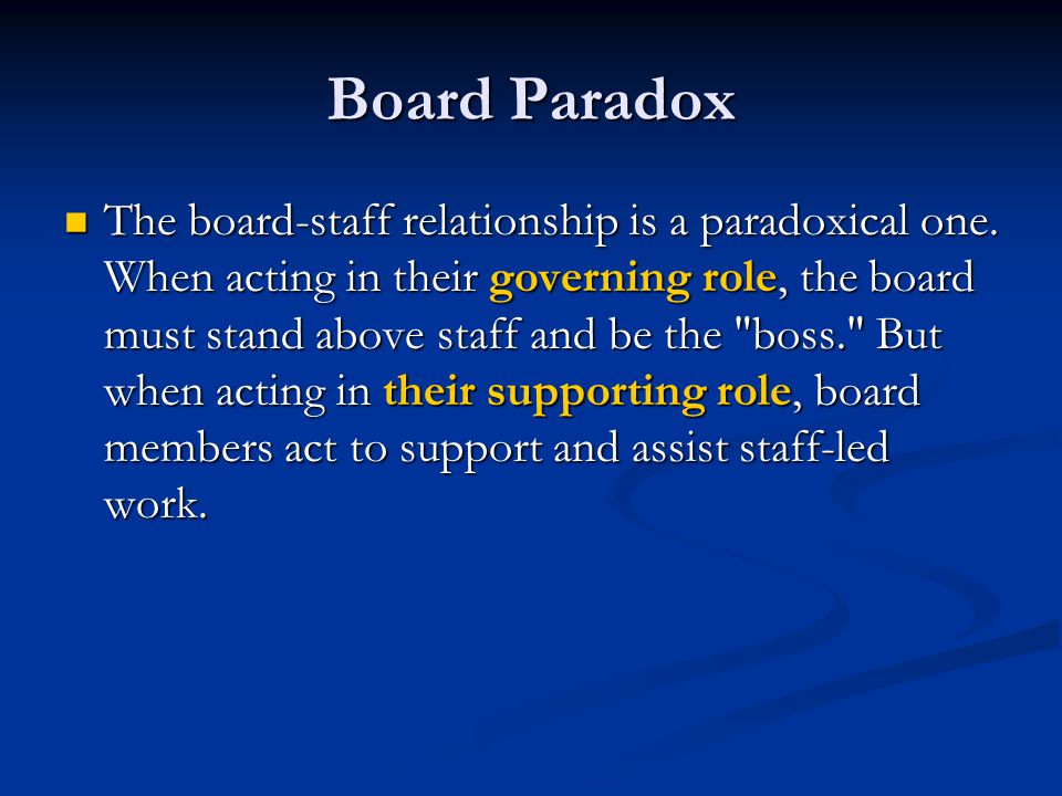 Board Paradox