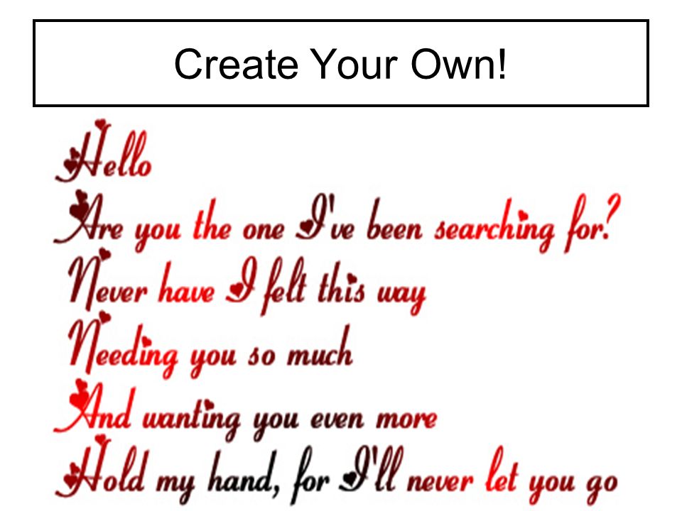 Create Your Own!