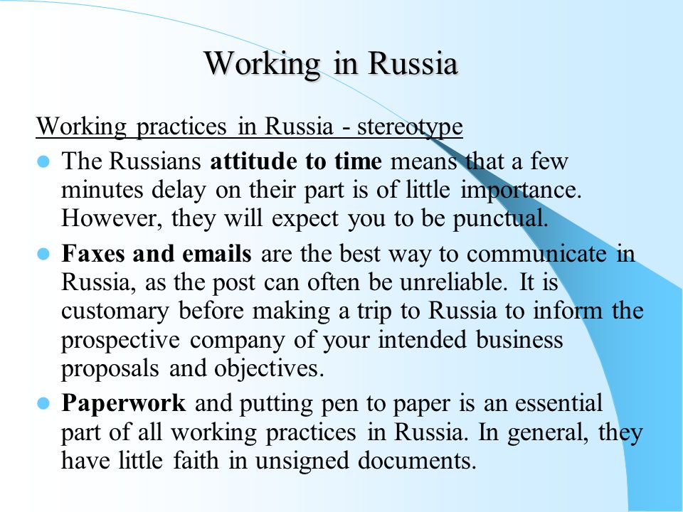 An introduction to Russian etiquette and cultural values