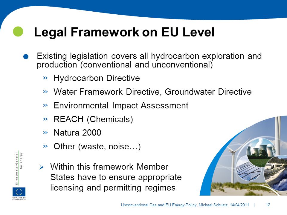 Legal Framework on EU Level