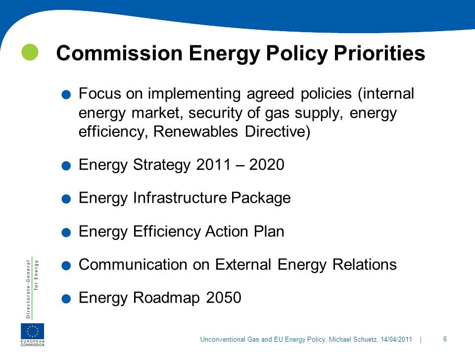 Commission Energy Policy Priorities