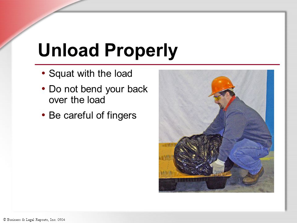 Unload Properly Squat with the load