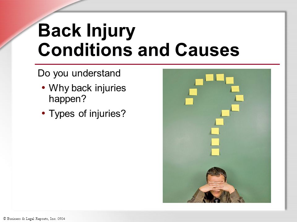 Back Injury Conditions and Causes