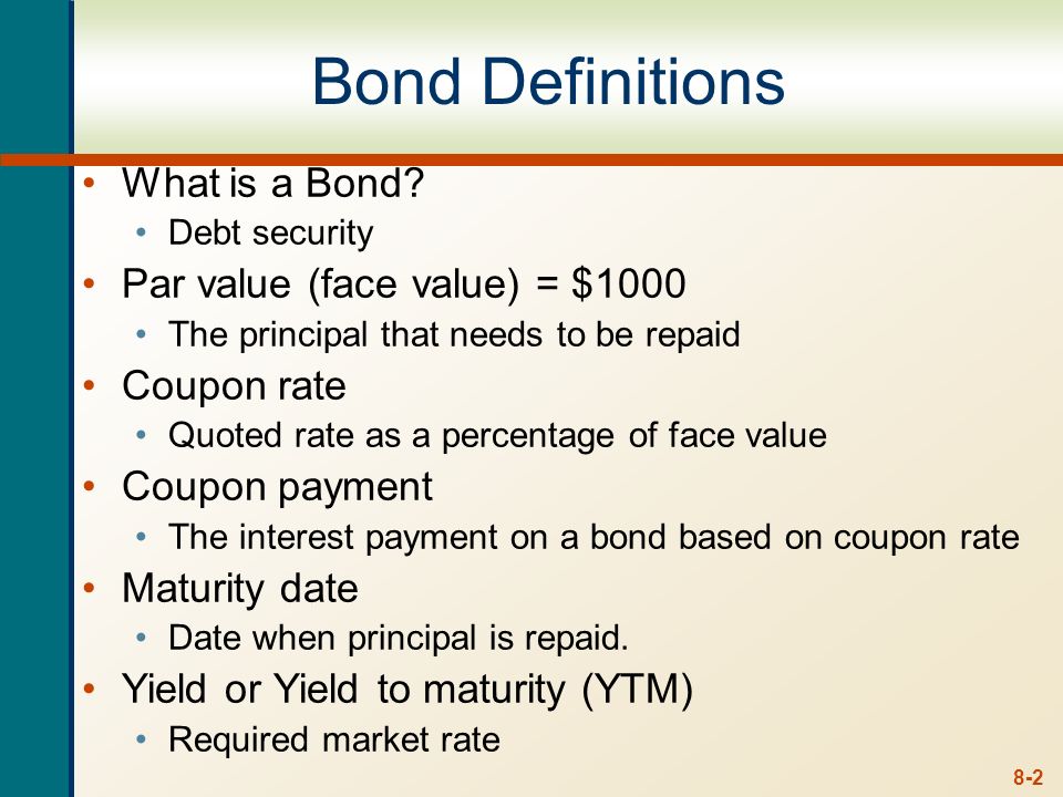 Chapter 7 Outline Bonds And Bond Valuation More On Bond Features