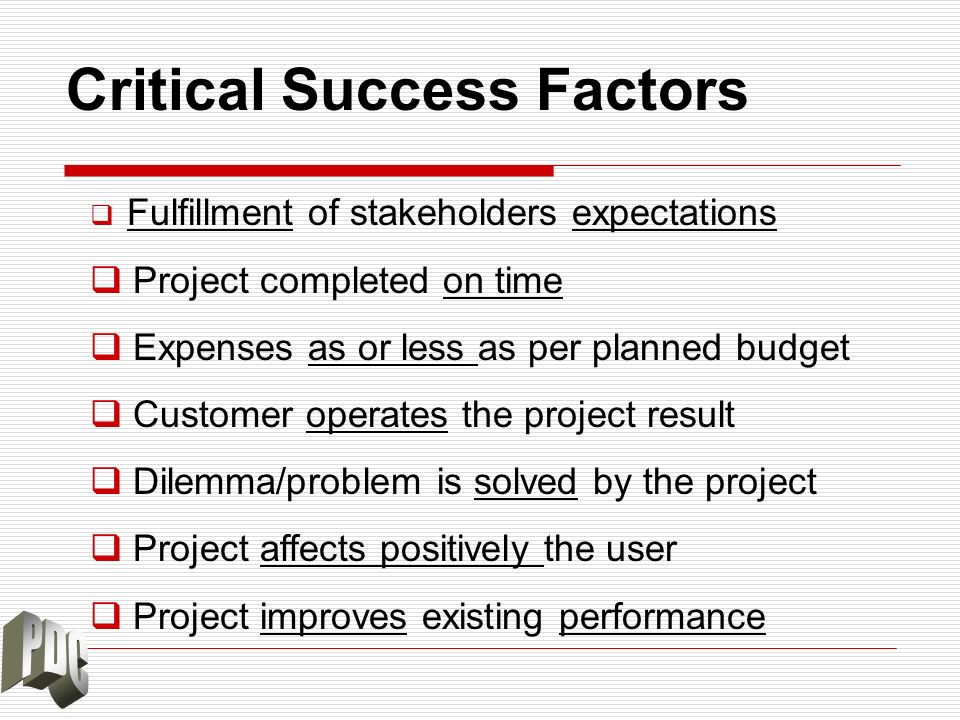 Critical Success Factors