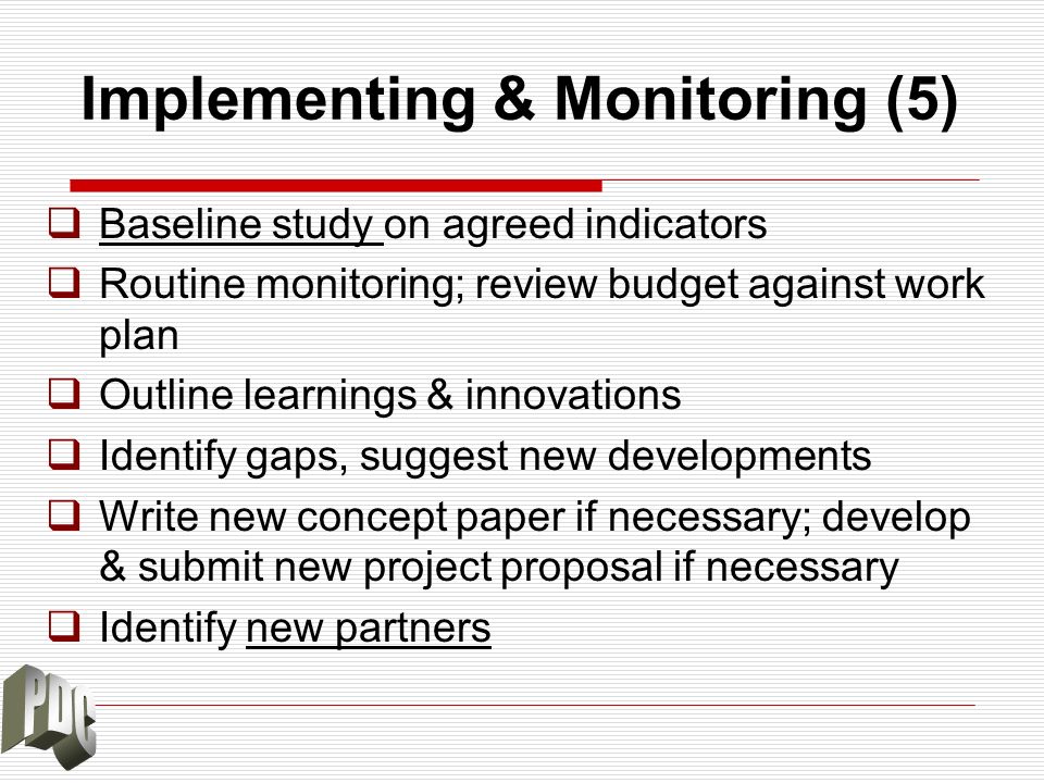 Implementing & Monitoring (5)