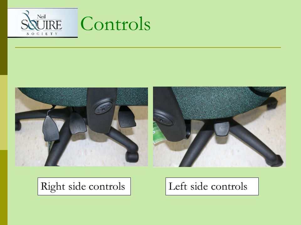 Controls Right side controls Left side controls