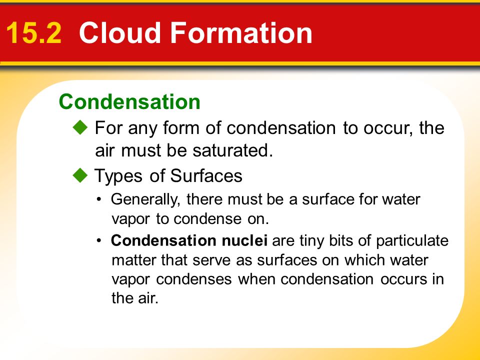 15.2 Cloud Formation Condensation