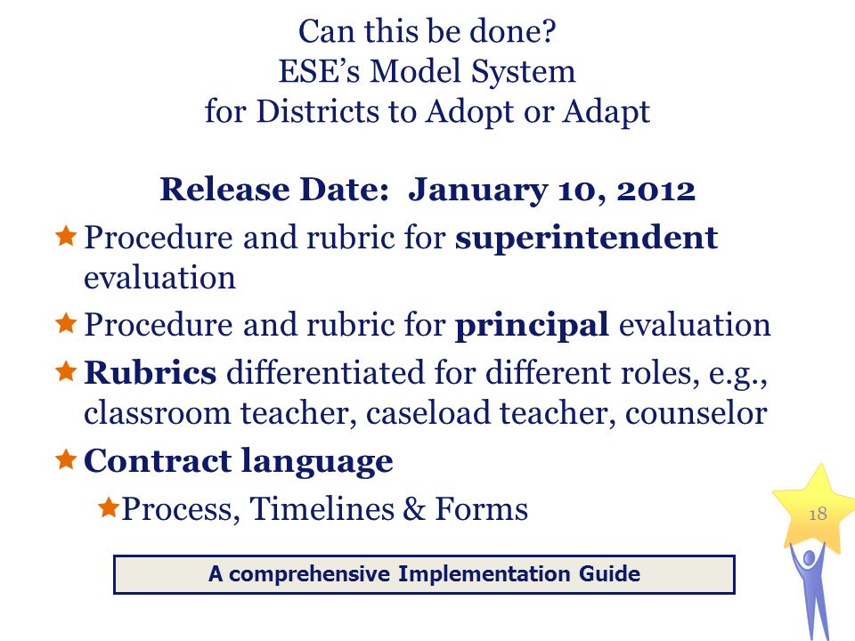 Can this be done ESE’s Model System for Districts to Adopt or Adapt