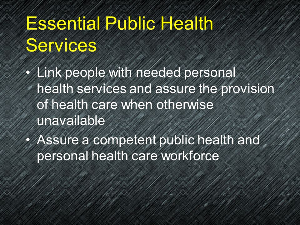 Essential Public Health Services