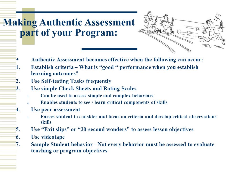 authentic assessment examples