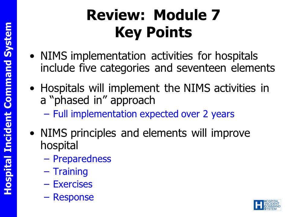 Review: Module 7 Key Points