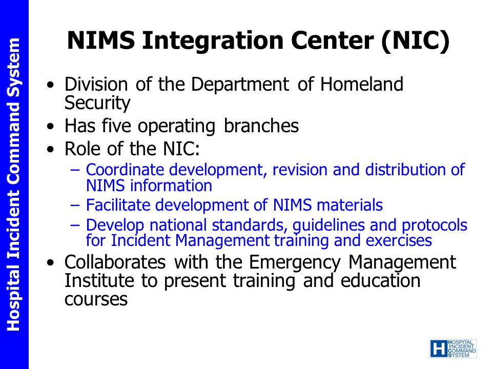 NIMS Integration Center (NIC)