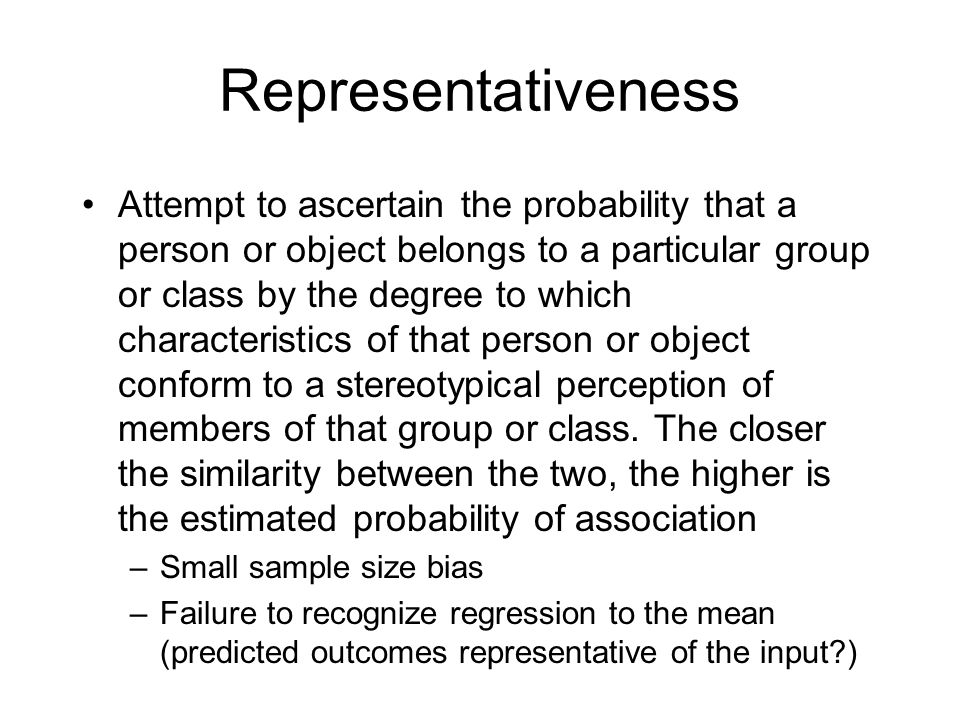 Representativeness