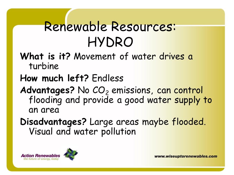 Renewable Resources: HYDRO