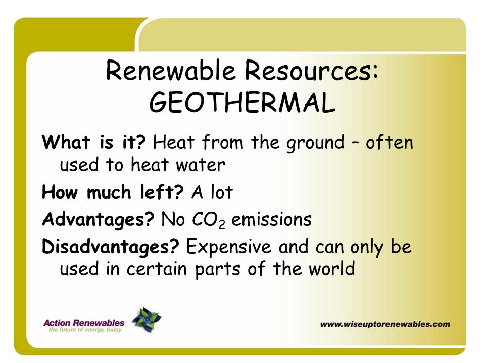 Renewable Resources: GEOTHERMAL