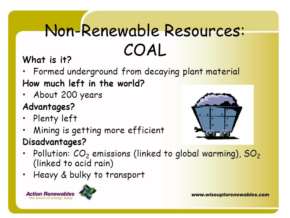 Non-Renewable Resources: COAL