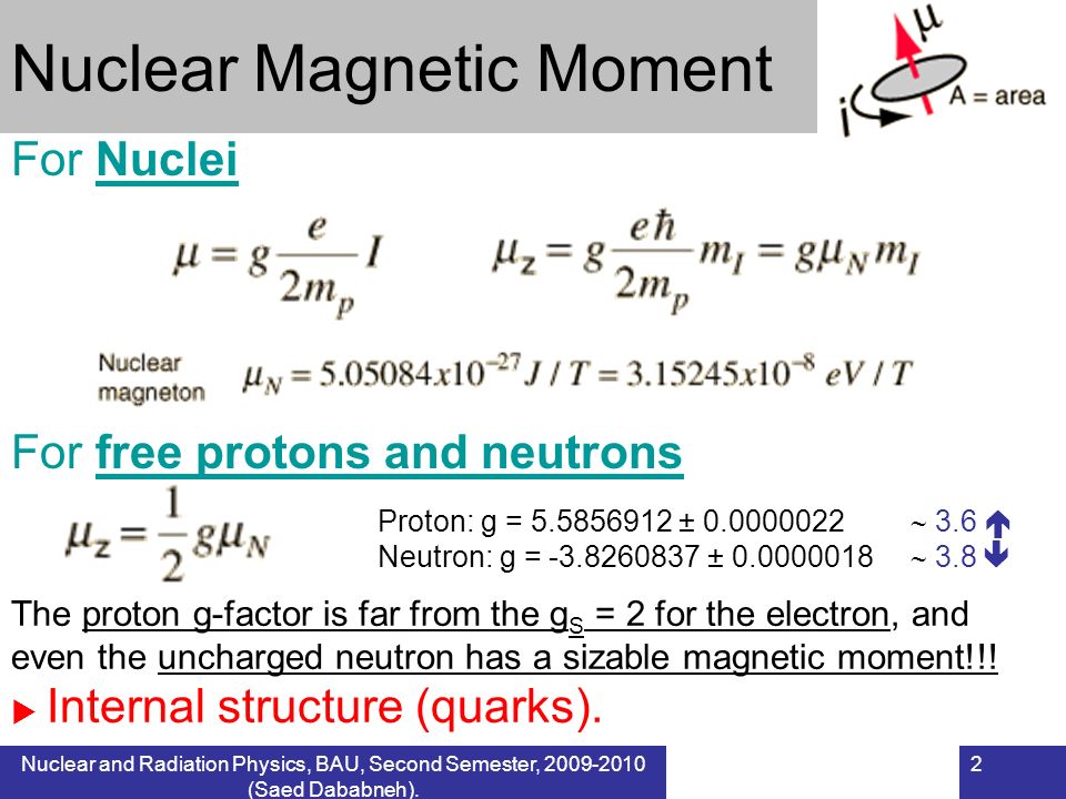 Nuclear Magnetic Moment - ppt video online download
