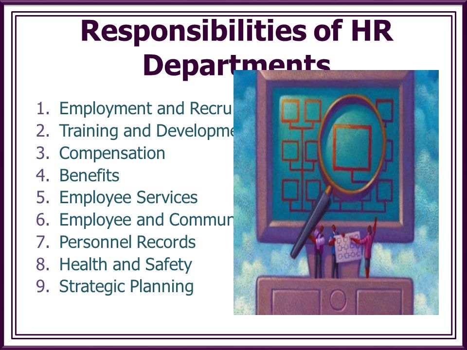 Responsibilities of HR Departments