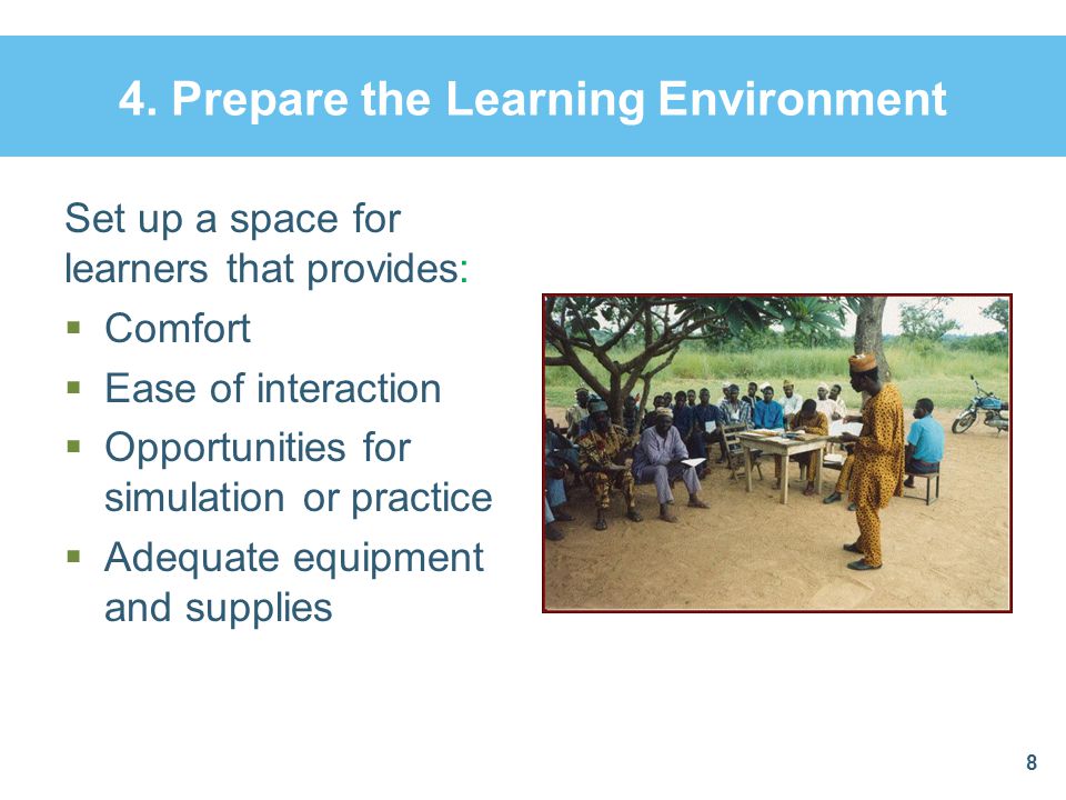 4. Prepare the Learning Environment