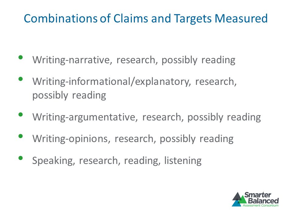 Combinations of Claims and Targets Measured